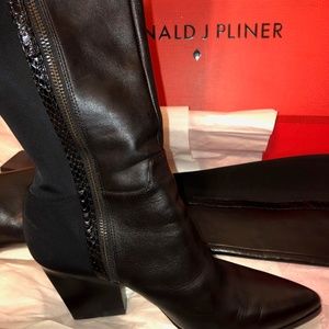 Donald J. Pliner Black Heeled Boots